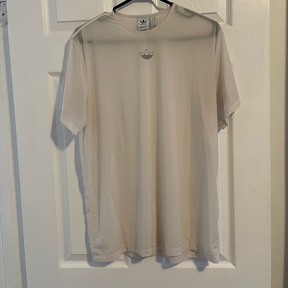 White sheer adidas tshirt